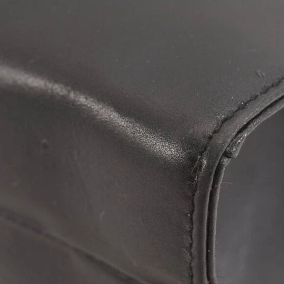 (L1) Authentic Gucci Hand Bag Black Leather Luxury Vintage Designer Handbag - Picture 8 of 11